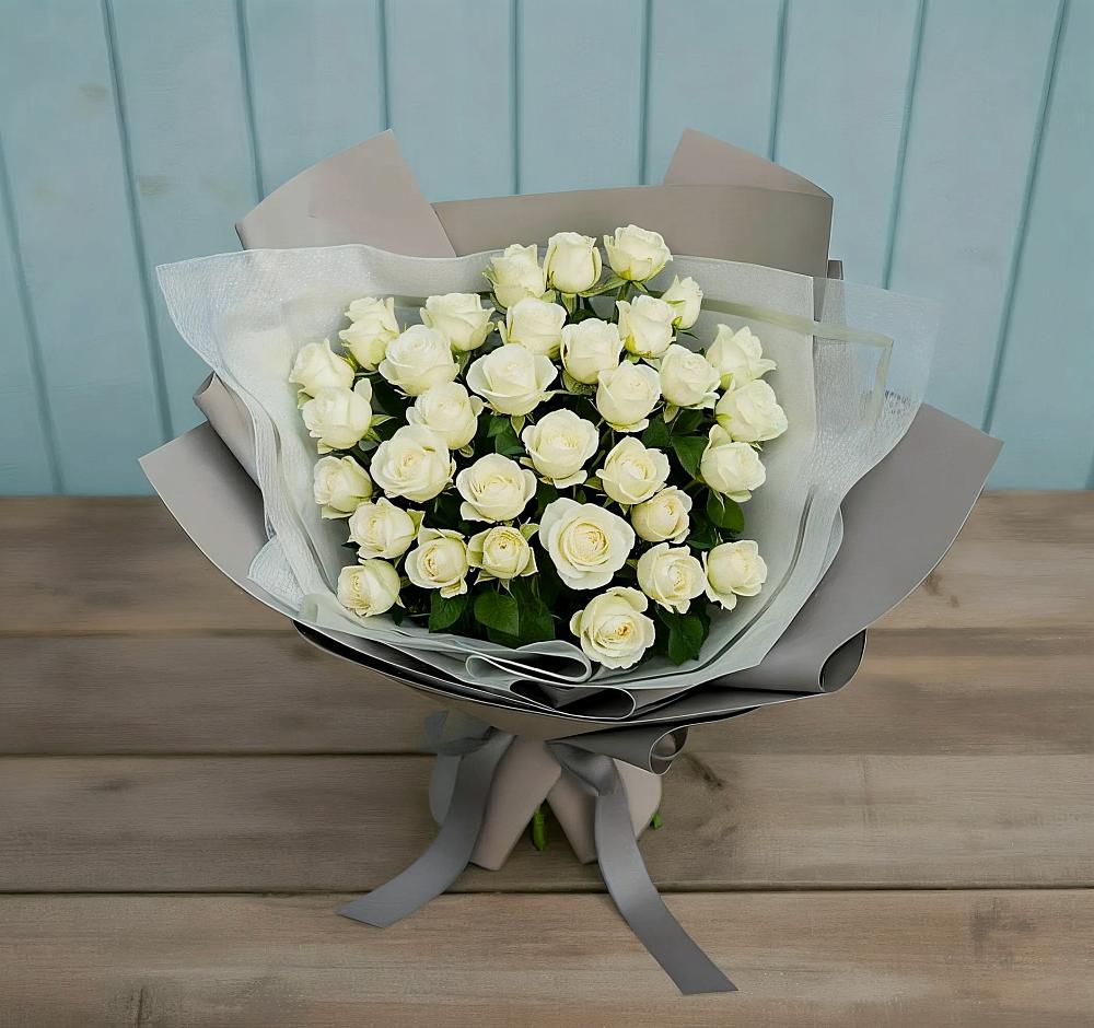 Букет Белоснежная нежность в Осельки