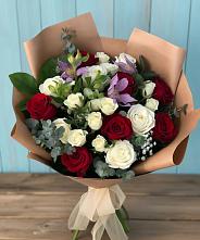 Букет цветов из:  Розы и Альстромерии #REPLACE_PRED# Осельки