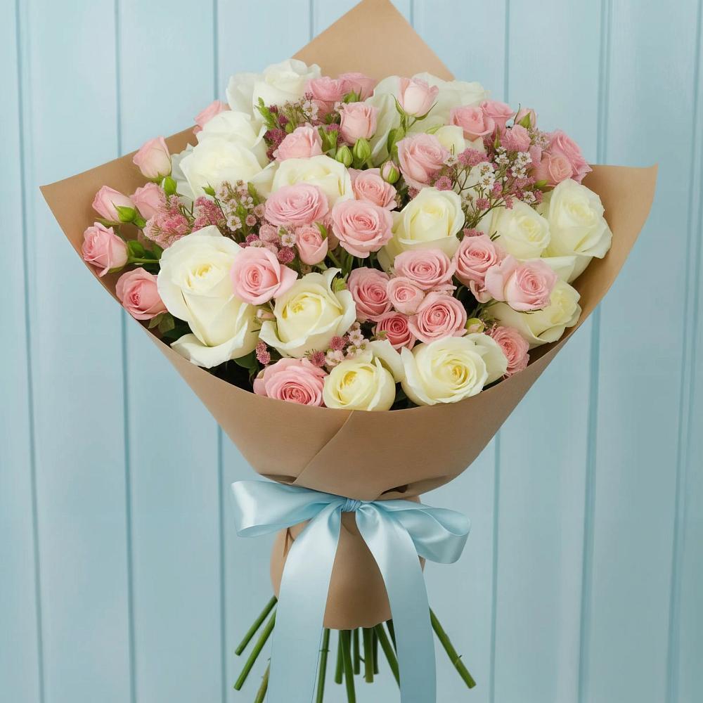 Букет цветов из: Розы в Осельки