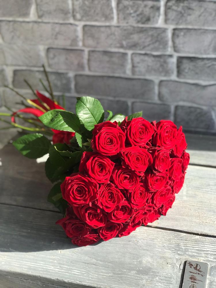 Букет Красные розы Фридом в Осельки
