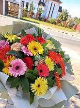 Букет цветов из:  Герберы #REPLACE_PRED# Осельки