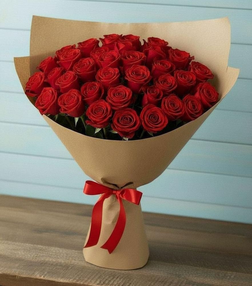 Букет Красные розы Милано в Осельки