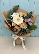 Букет цветов из:  Герберы и Хризантемы в Осельки