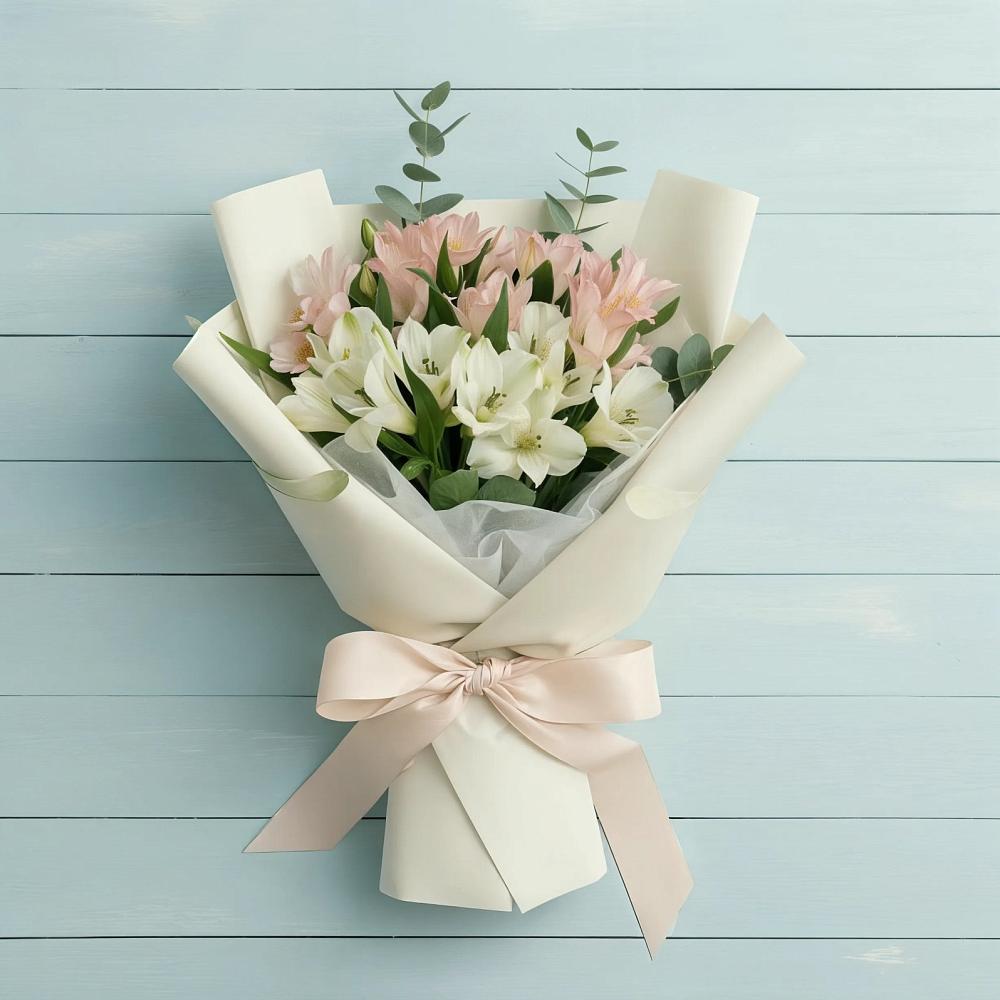 Букет цветов из: Альстромерии в Осельки