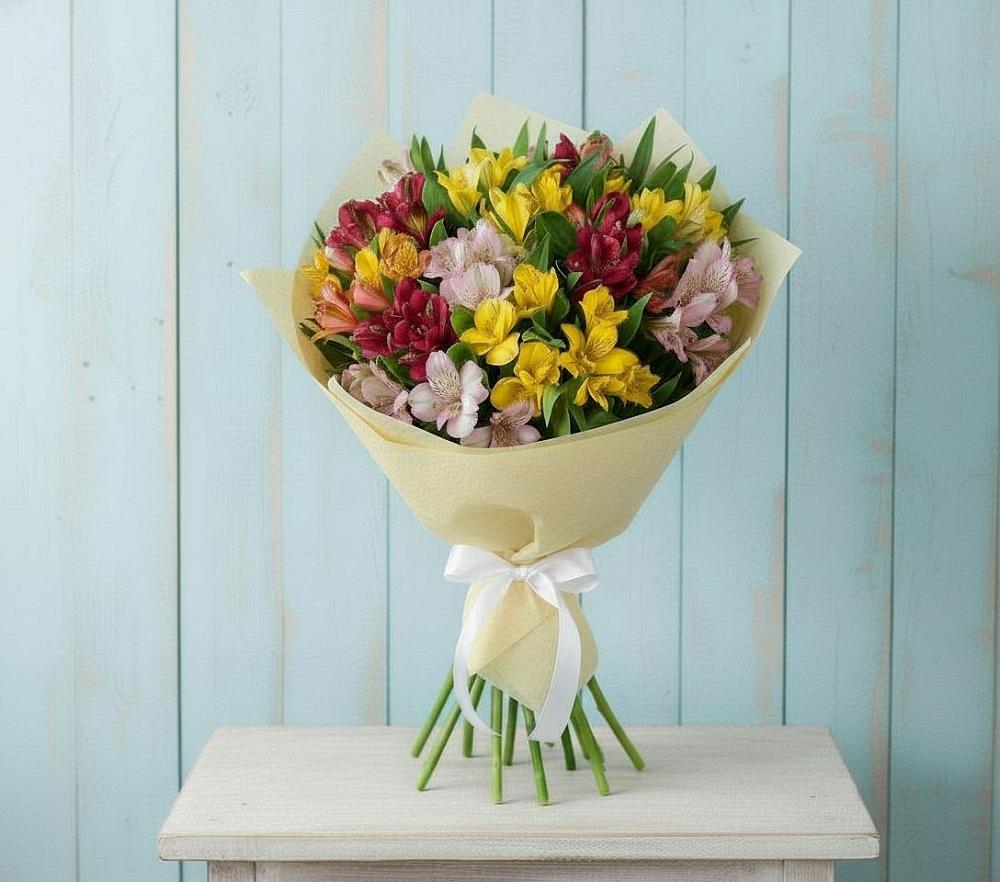Букет цветов из: Альстромерии в Осельки
