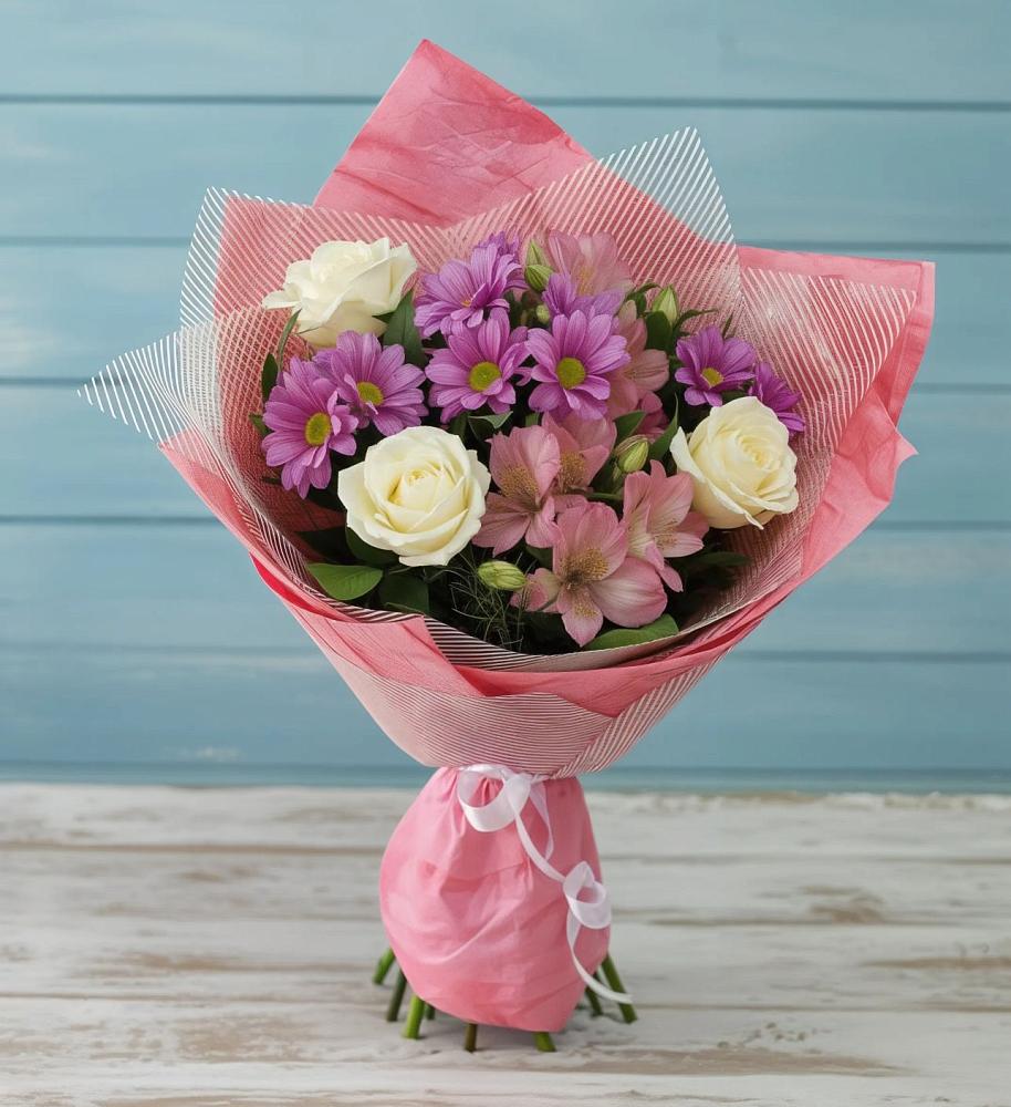 Букет цветов из: Герберы в Осельки