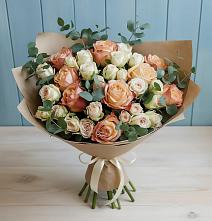 Букет цветов из:  Альстромерии и Розы #REPLACE_PRED# Осельки